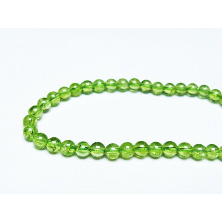 ペリドット ブレスレット 5mm ペリドット ブレスレット 5mm 一点物 メール便送料無料 111-45042