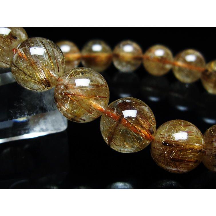 キャッツアイルチルクォーツ ブレスレット 11mm ルチルクォーツ ブレス 