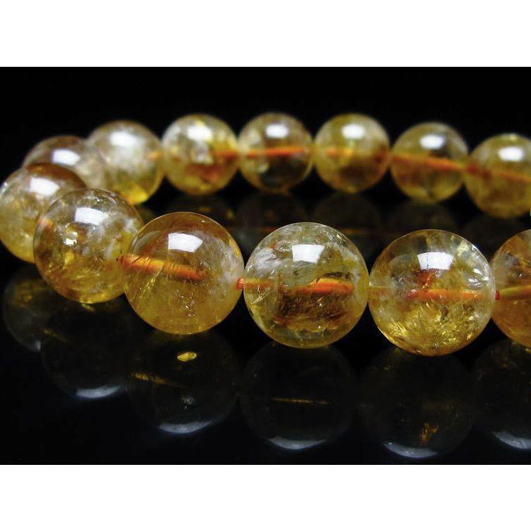 シトリンクォーツ ブレスレット 虹入り 13mm シトリン ブレス 一点物 