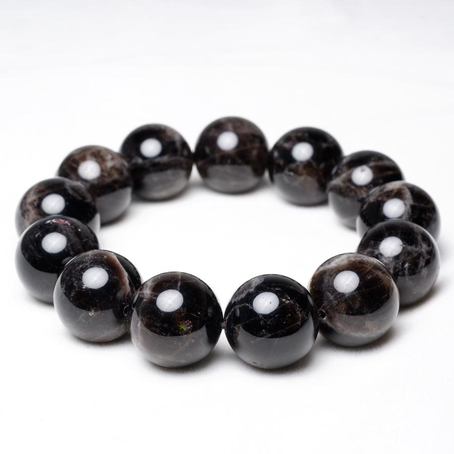 モリオン 黒水晶 ブレスレット 18mm 一点物 メール便送料無料 111 