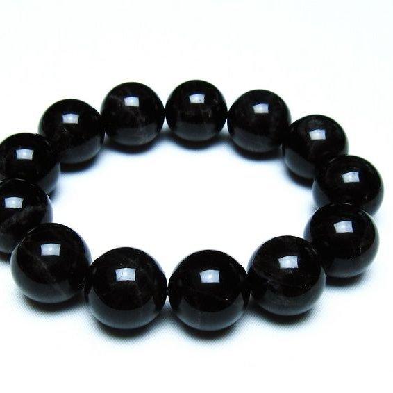 モリオン 黒水晶 ブレスレット 18mm 一点物 メール便可 [M便 1/10] 111