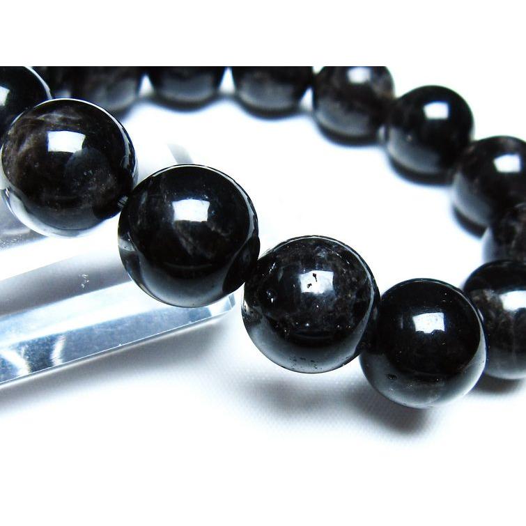モリオン 黒水晶 ブレスレット 14mm 一点物 メール便送料無料 111 