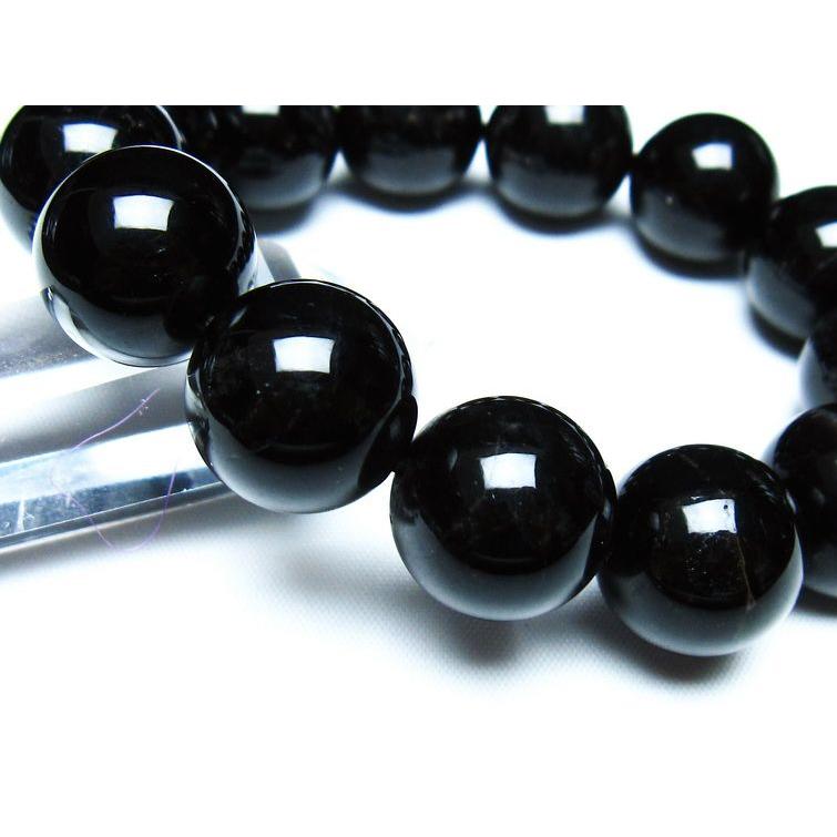 【高級】黒水晶 ブレスレット 18mm モリオン 黒水晶 ブレスレット 18mm 一点物 送料無料 メール便可 [M便