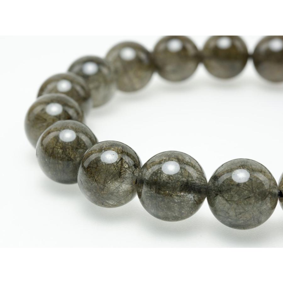 ブラックルチルクォーツ ブレスレット 12mm ブラックトルマリン トル
