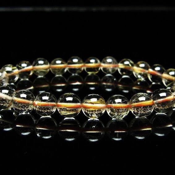 ルチルクォーツ ブレスレット 7mm タイチンルチルクォーツ