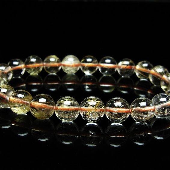 ルチルクォーツ ブレスレット 8mm タイチンルチルクォーツ