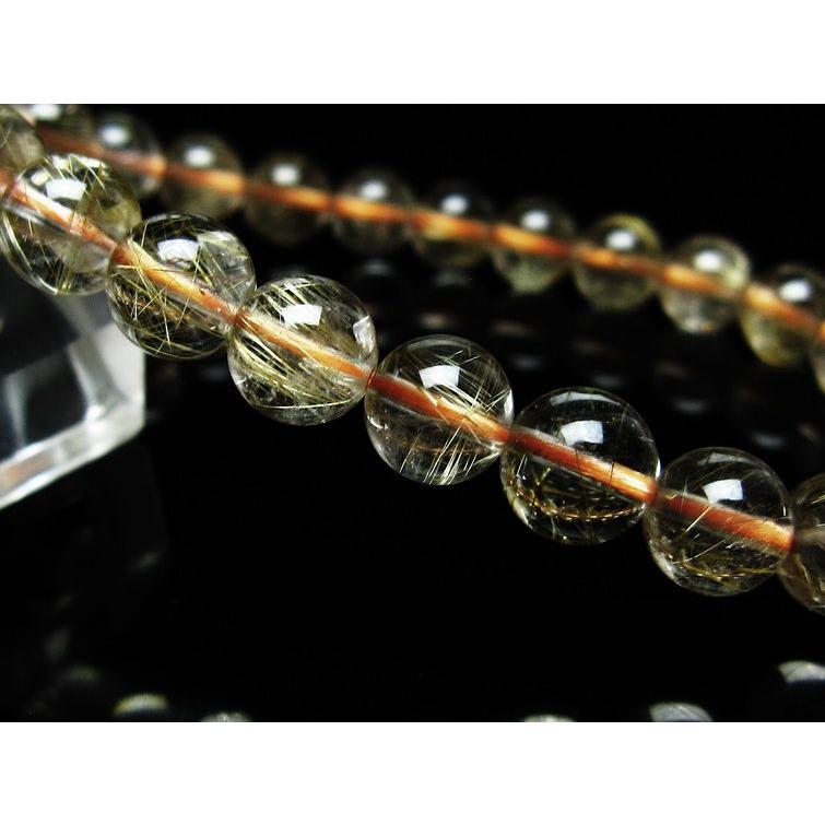 【2A】タイチンルチル(ブレスレット)8ミリ15.5センチ ルチルクォーツ ブレスレット 8mm タイチンルチルクォーツ