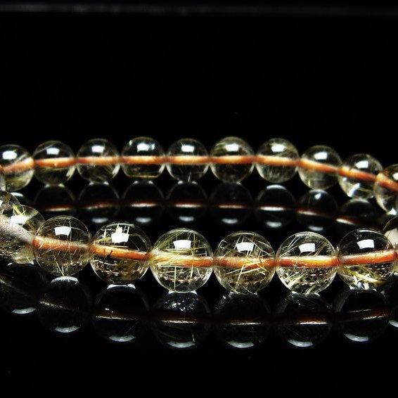 ルチルクォーツ ブレスレット 8mm タイチンルチルクォーツ
