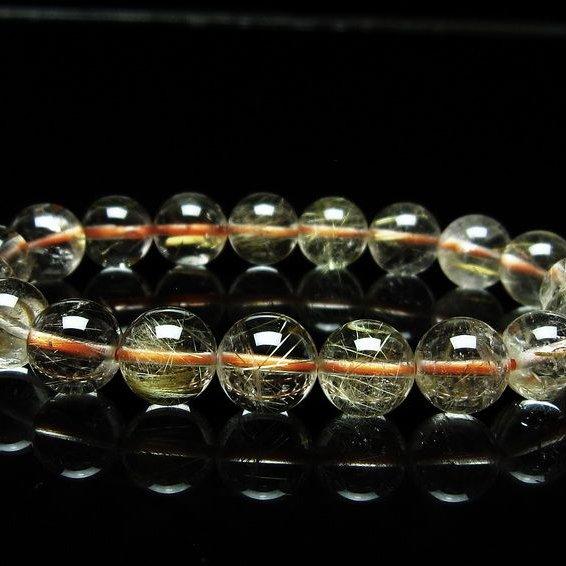 ルチルクォーツ ブレスレット 10mm タイチンルチルクォーツ
