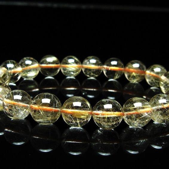 ルチルクォーツ ブレスレット 10mm タイチンルチルクォーツ