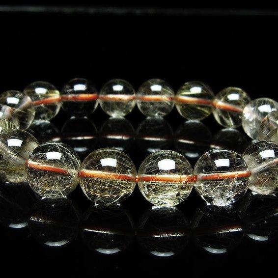 ルチルクォーツ ブレスレット 12mm タイチンルチルクォーツ