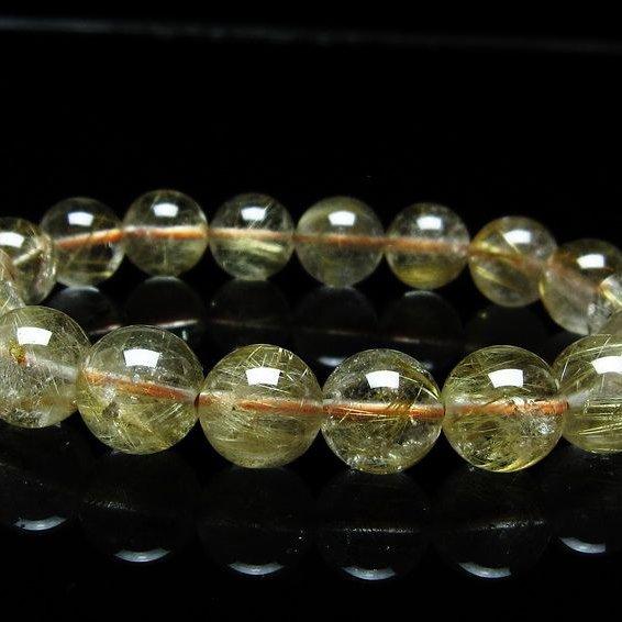 ルチルクォーツ ブレスレット 12mm タイチンルチルクォーツ