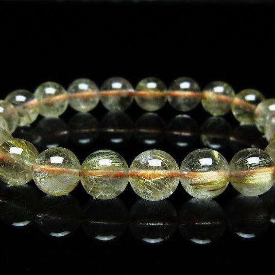 ルチルクォーツ ブレスレット 9mm タイチンルチルクォーツ