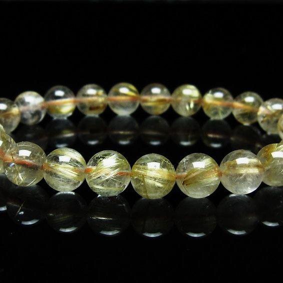 ルチルクォーツ ブレスレット 8mm タイチンルチルクォーツ