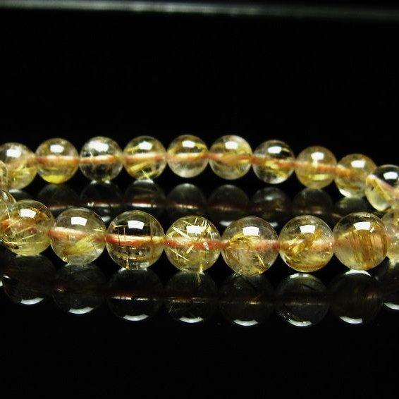 ルチルクォーツ ブレスレット 8mm タイチンルチルクォーツ