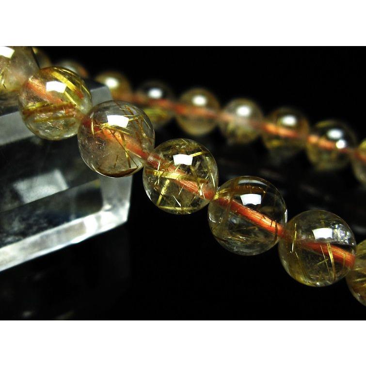 ルチルクォーツ ブレスレット 8mm タイチンルチルクォーツ
