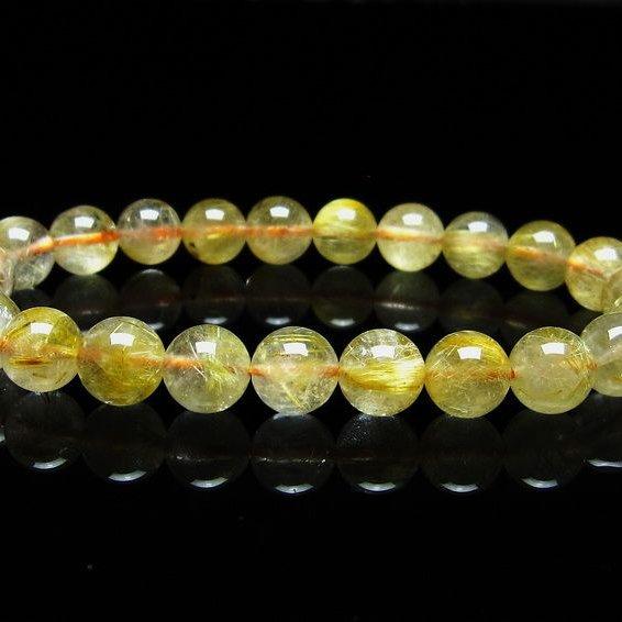 ルチルクォーツ ブレスレット 8mm タイチンルチルクォーツ