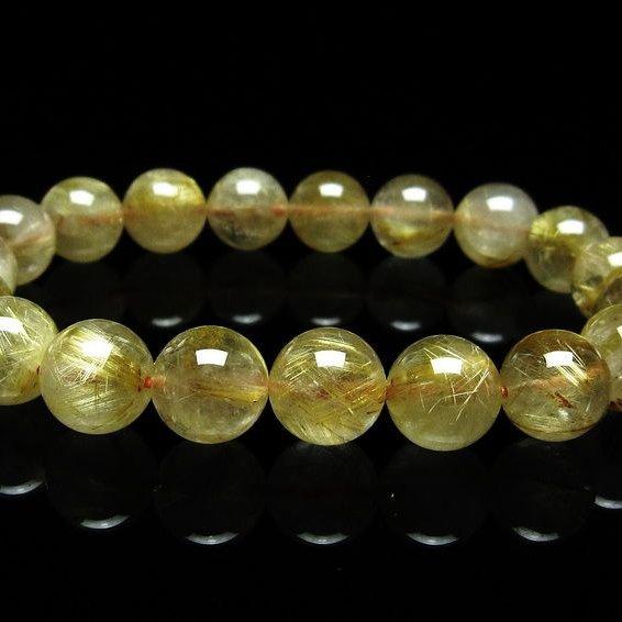 ルチルクォーツ ブレスレット 11mm タイチンルチルクォーツ