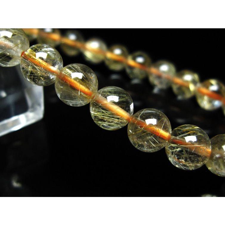 ルチルクォーツ ブレスレット 7mm タイチンルチルクォーツ