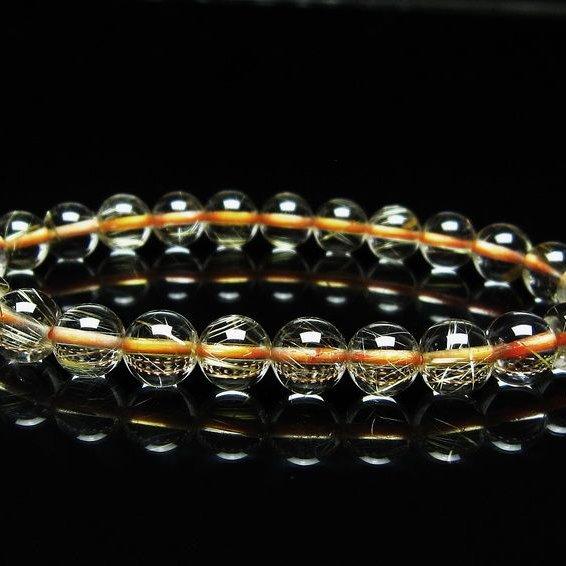 ルチルクォーツ ブレスレット 7mm タイチンルチルクォーツ