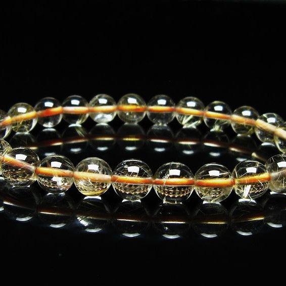 ルチルクォーツ ブレスレット 7mm タイチンルチルクォーツ