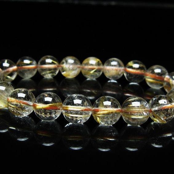 ルチルクォーツ ブレスレット 10mm タイチンルチル メール便可 [M便 1