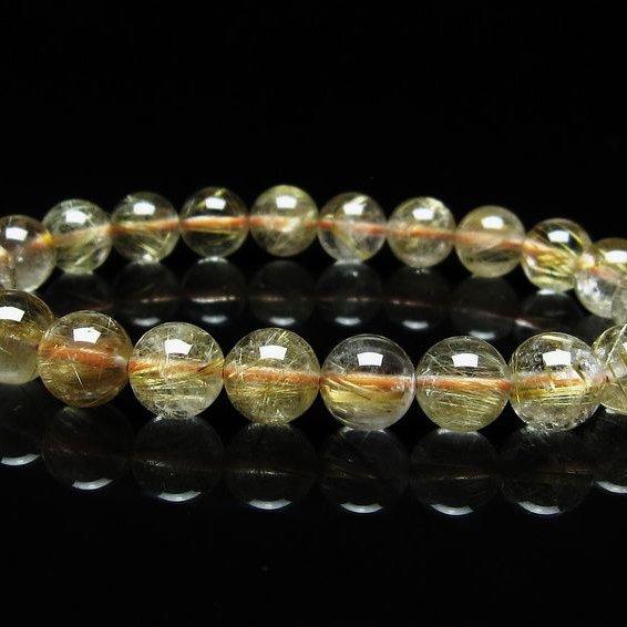 ルチルクォーツ ブレスレット 9mm タイチンルチル メール便可 [M便 1