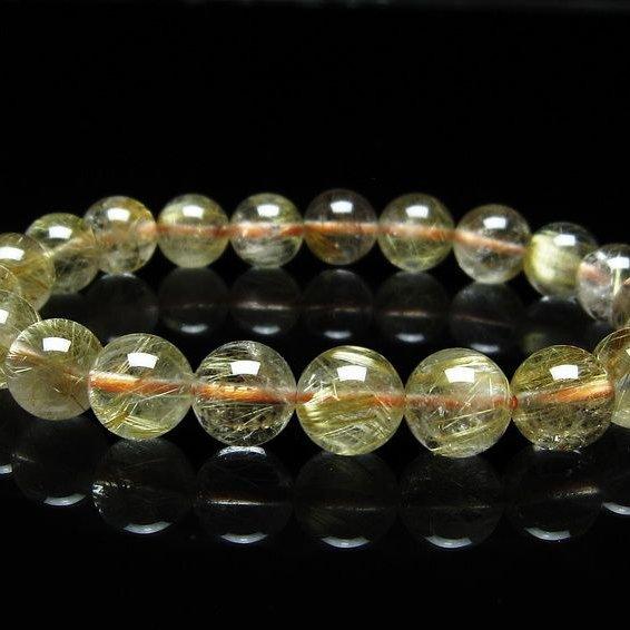 タイチンルチルクォーツ ブレスレット 15mm ルチルクォーツ ブレスレット 9mm タイチンルチル メール便可 [M便 1