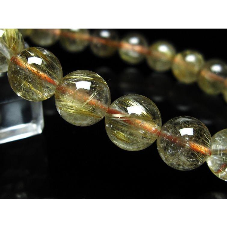 ルチルクォーツ ブレスレット 9mm タイチンルチル メール便可 [M便 1