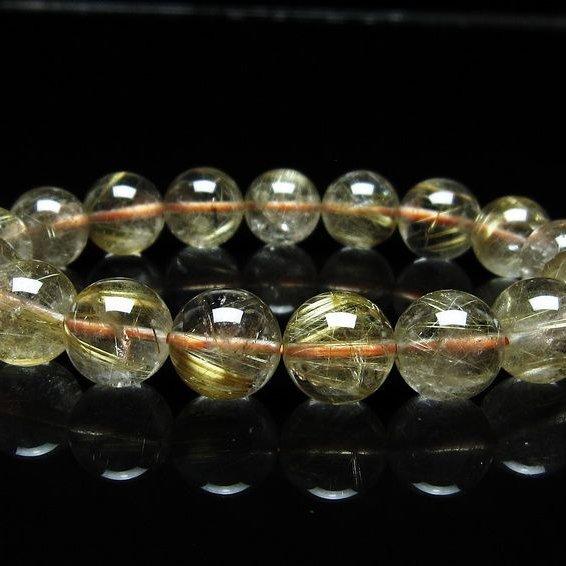 ルチルクォーツ ブレスレット 12mm タイチンルチル メール便可 [M便 1