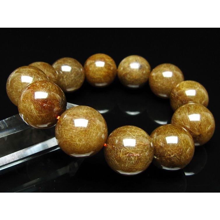 ルチルクォーツ ブレスレット 20mm ブロンズルチル ブレス 送料無料
