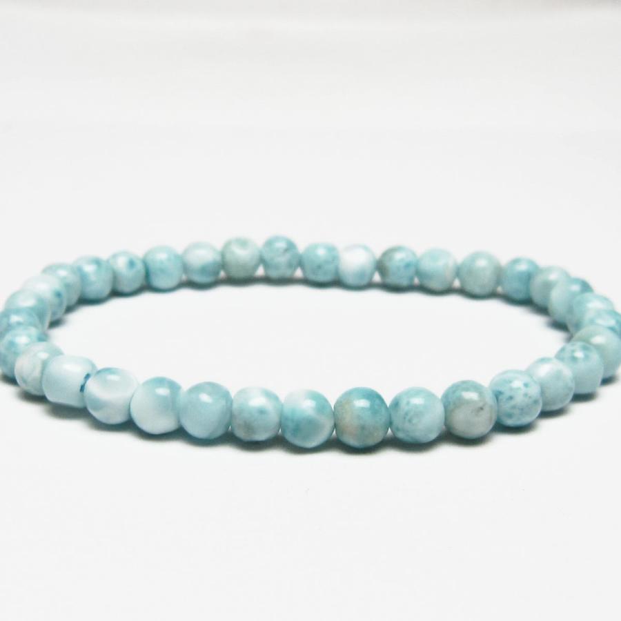 パワーストーン　ブレスレット　ラリマー　6mm　16cm　No.92 ラリマー ブレスレット 6mm メール便送料無料 一点物 111-51016