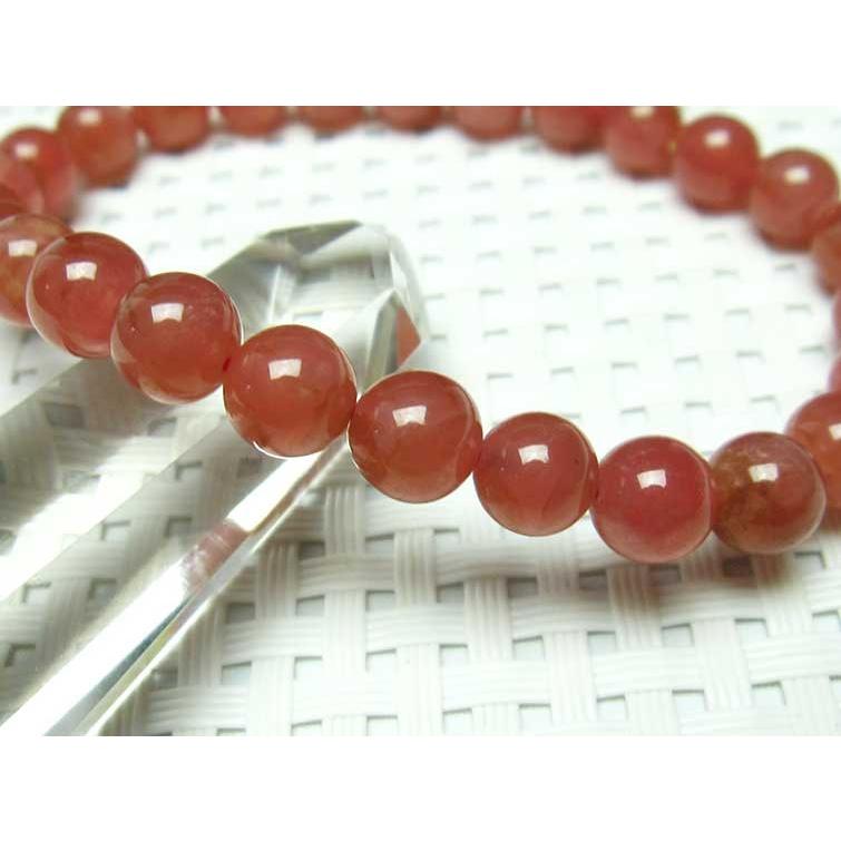 インカローズビーズ ブレスレット約7ミリ インカローズ ブレスレット 7mm 一点物 111-688 : 天然石