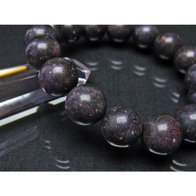 ブラックオパール ブラックマトリックスオパール ブレスレット 13mm