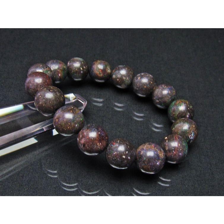 ブラックオパール ブラックマトリックスオパール ブレスレット 13mm 