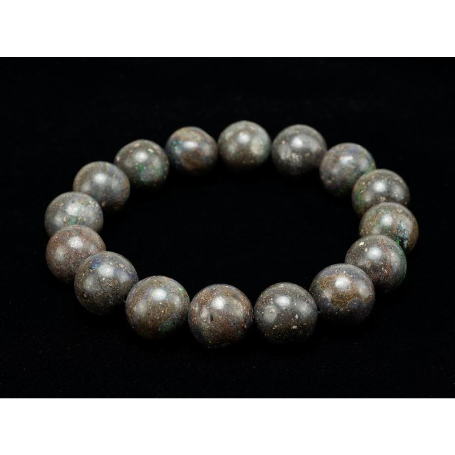 ブラックオパール ブラックマトリックスオパール ブレスレット 13mm