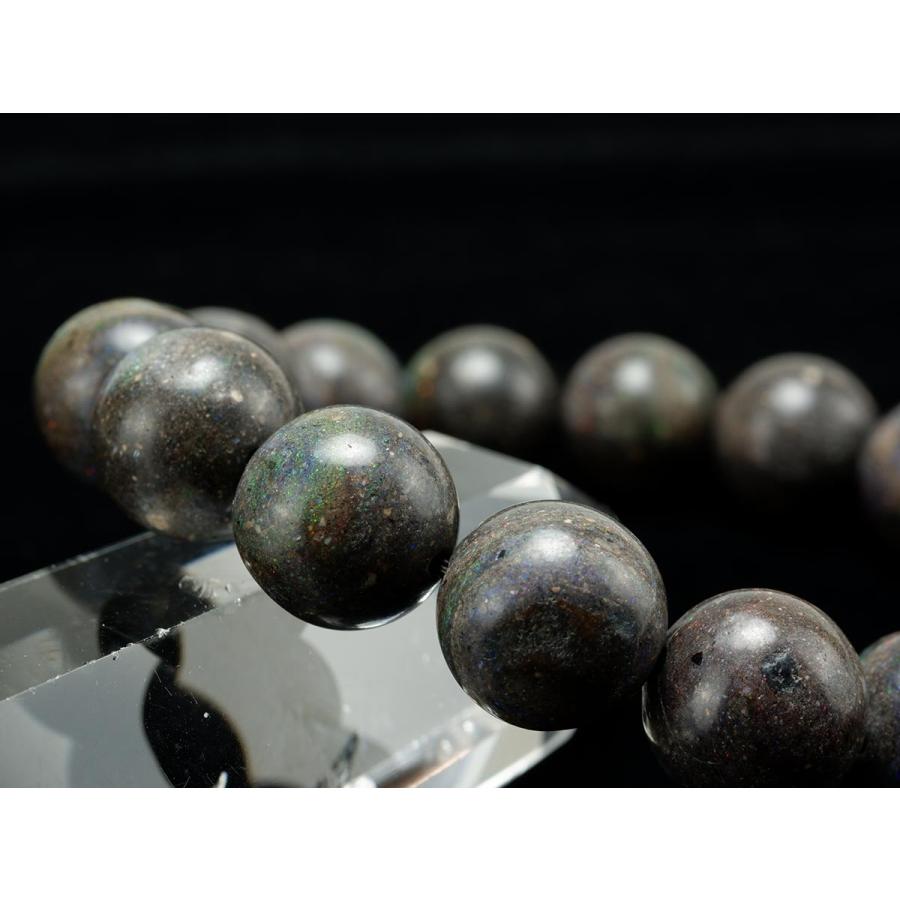 ブラックオパール ブラックマトリックスオパール ブレスレット 13mm