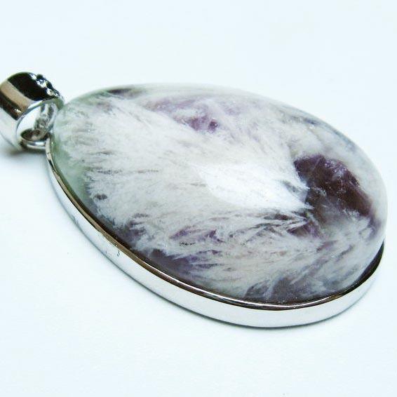 エンジェルフェザー フローライト ペンダント 一点物 メール便送料無料