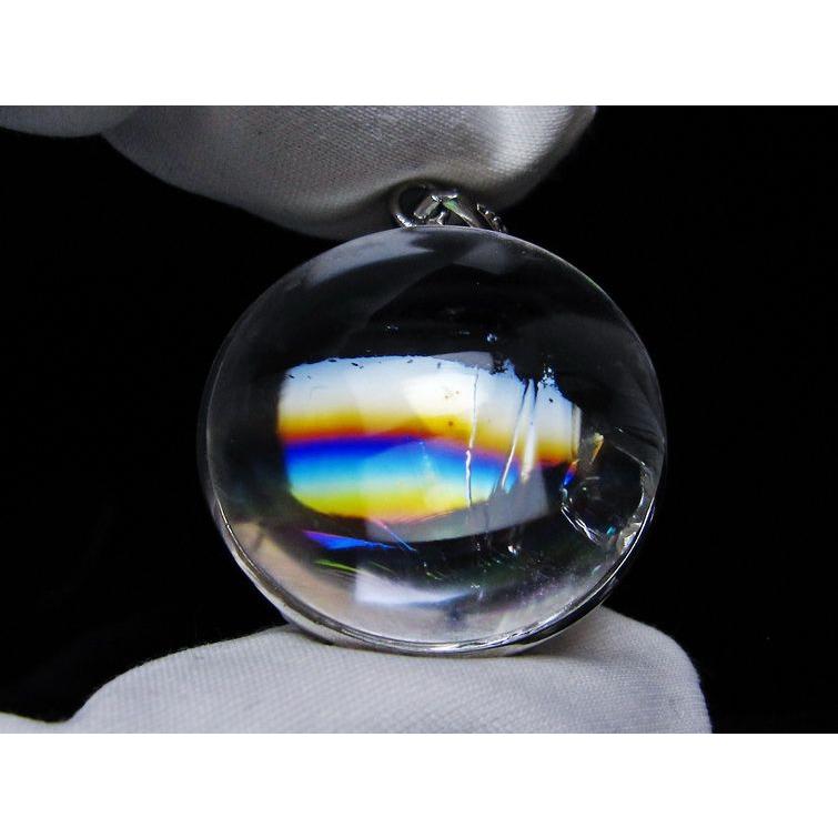 アイリスクォーツ 水晶 ペンダント 虹入り 一点物 メール便送料無料