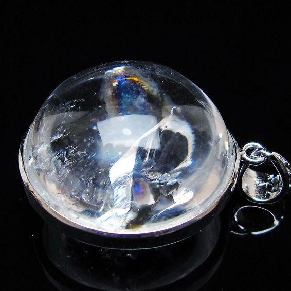 アイリスクォーツ 水晶 ペンダント 虹入り 一点物 メール便送料無料