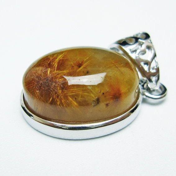 11/10迄値下げ】太陽放射　タイチンルチルクォーツ　ペンダントトップ　S925 ⭐︎【天然】タイチンルチルクオーツ ペンダントトップ 36.8g 太陽放射