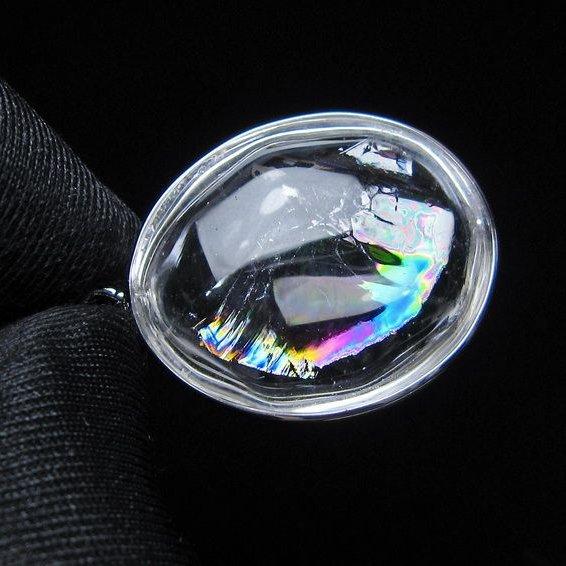 アイリスクォーツ 水晶 ペンダント 虹入り 送料無料 一点物 112-14195
