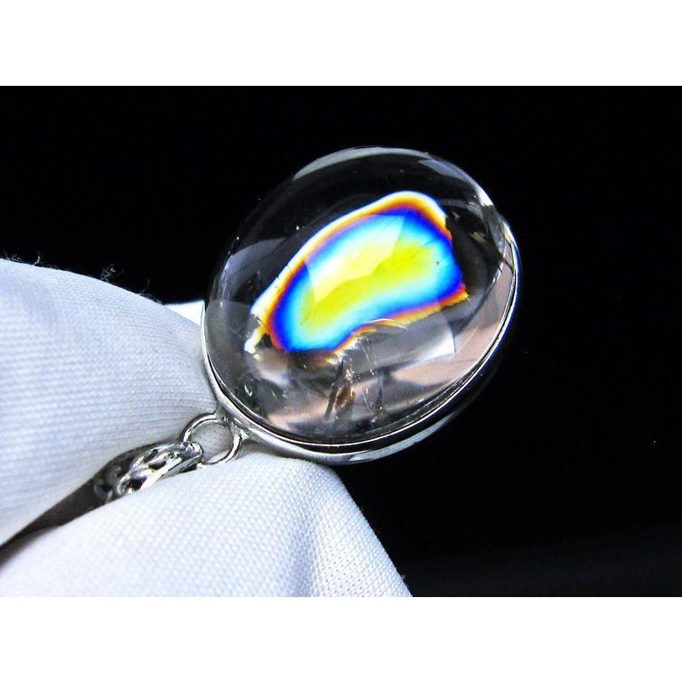 スモーキークォーツ ペンダント 虹入り 煙水晶 アイリスクォーツ 一点