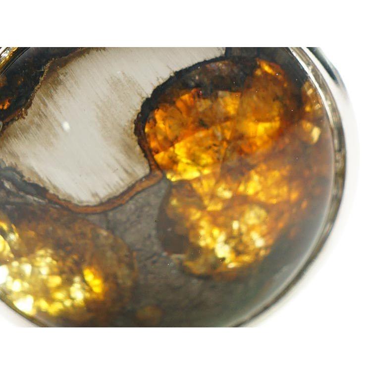 パラサイト隕石 ペンダント メテオライト ペンダントトップ Pallasite