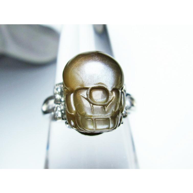 ムーンストーン 指輪 リング 貔貅（ひきゅう） 15号 一点物 メール便