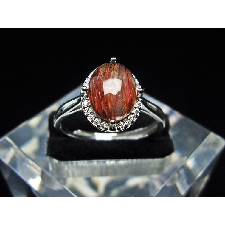 キャッツアイルチルクォーツ 指輪 リング 22号 フリーサイズ 調整可能