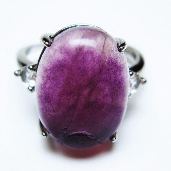 フローライト リング 蛍石 指輪 フリーサイズ 17号 一点物 メール便可