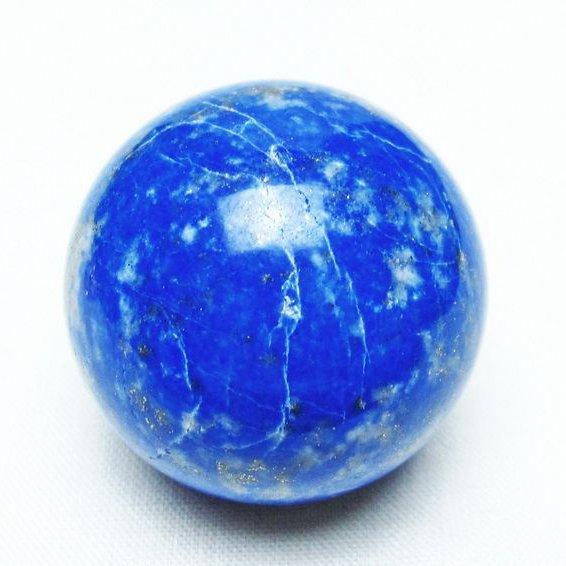 ラピスラズリ 丸玉 35mm スフィア 原石 置物 一点物 141-5392 : 天然石
