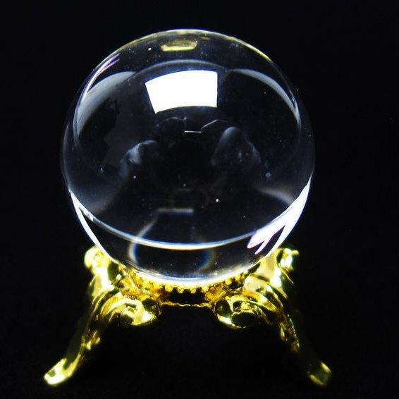水晶玉 水晶 丸玉 ブラジル産 20mm 一点物 141-6363 : 天然石・パワーストーン
