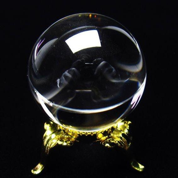 水晶 丸玉 ブラジル産 30mm 一点物 [送料無料] 141-6467 : 天然石